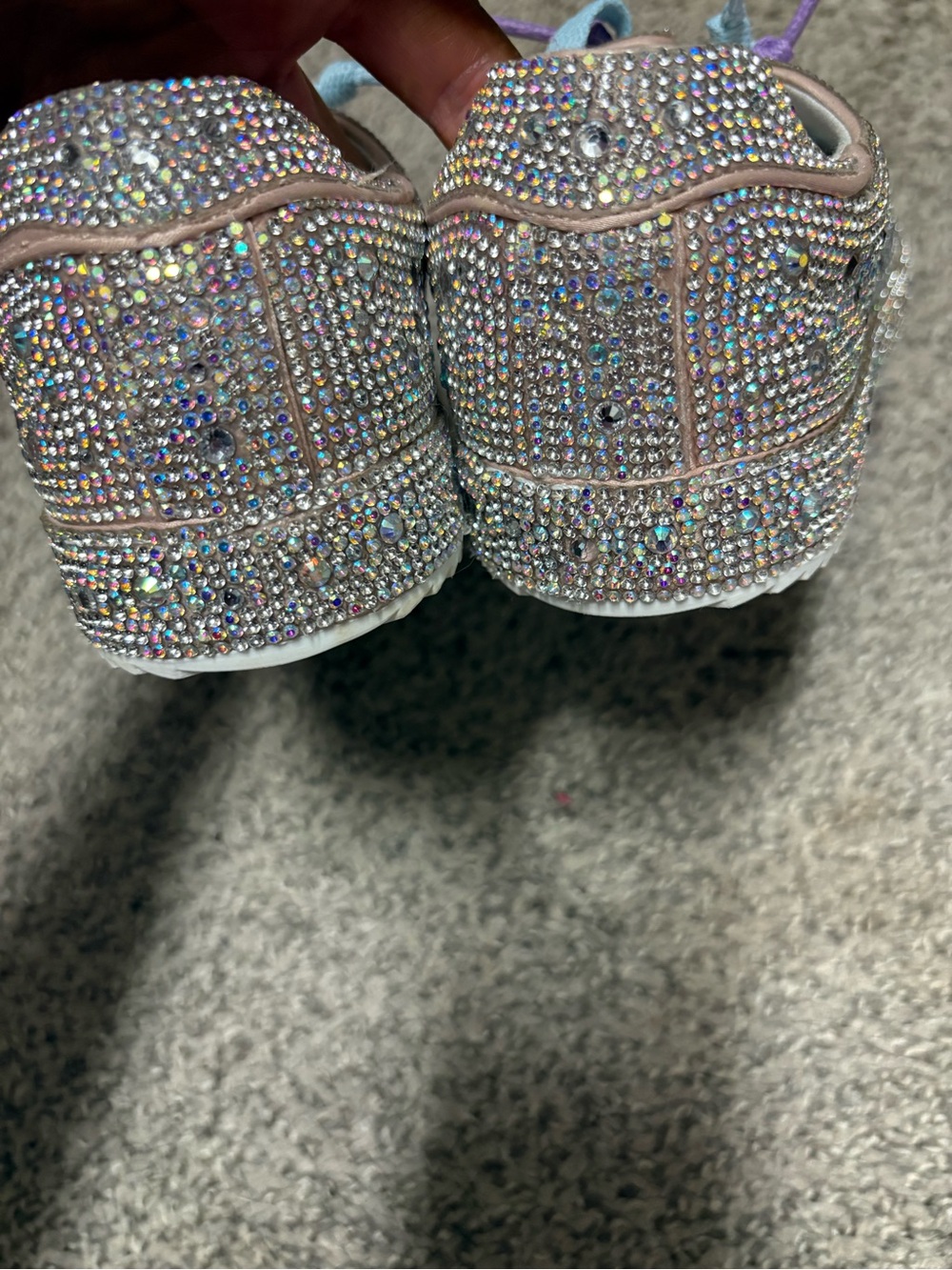 Matisse Iridescent Crystal Sneakers with Purple and Light Blue Laces - Picture 5 of 5